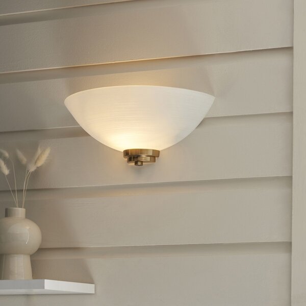 Endon glamour modern fali lámpa welles antik sárgaréz fehér end112439