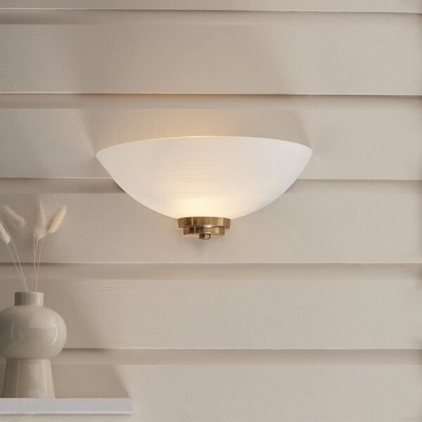 Endon glamour modern fali lámpa welles antik sárgaréz fehér end112439
