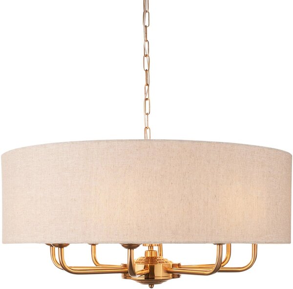 Endon glamour modern függeszték highclere antik sárgaréz természetes vászon end110727