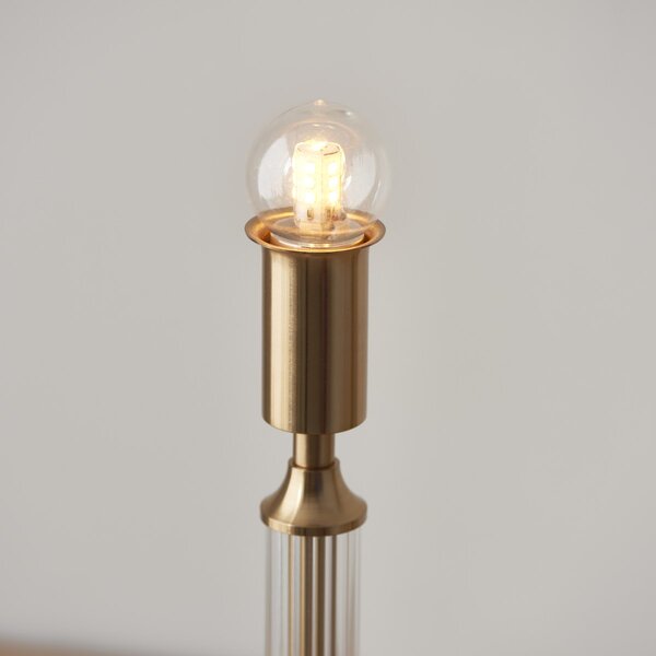 Endon glamour asztali lámpa morton rechargeable sárgaréz átlátszó end110463