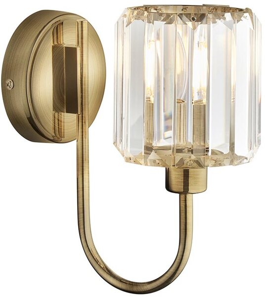 Endon glamour modern fali lámpa berenice antik sárgaréz átlátszó end107803
