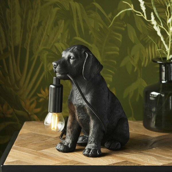 Endon modern asztali lámpa labrador puppy matt fekete end107365