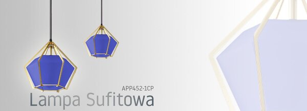 Mennyezeti lámpa Diament APP452-1CP kék