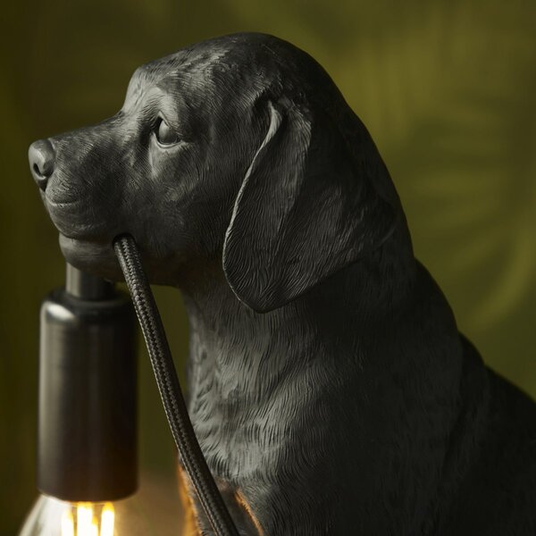 Endon modern asztali lámpa labrador puppy matt fekete end107365