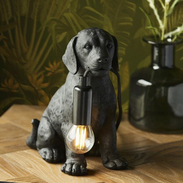 Endon modern asztali lámpa labrador puppy matt fekete end107365