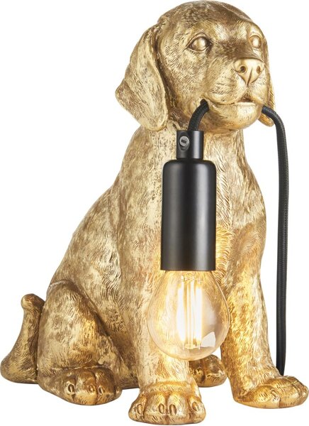 Endon modern asztali lámpa labrador puppy matt fekete arany end107364