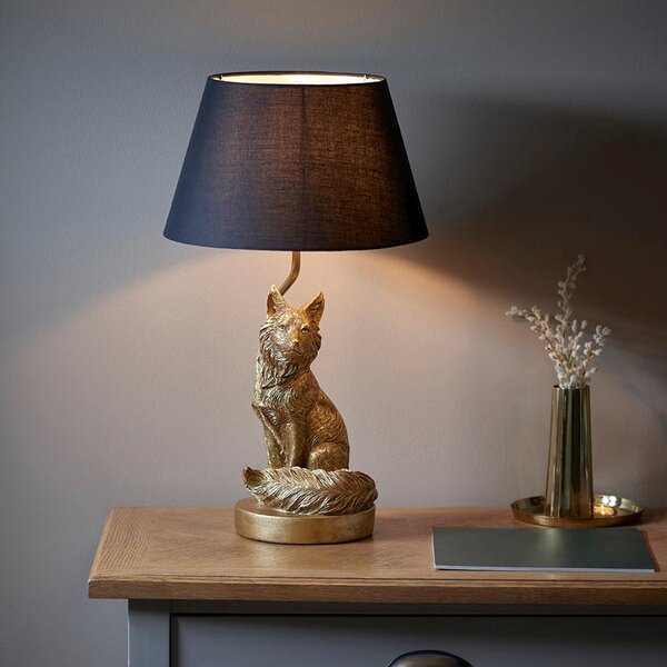 Endon modern asztali lámpa fox fekete arany end106796