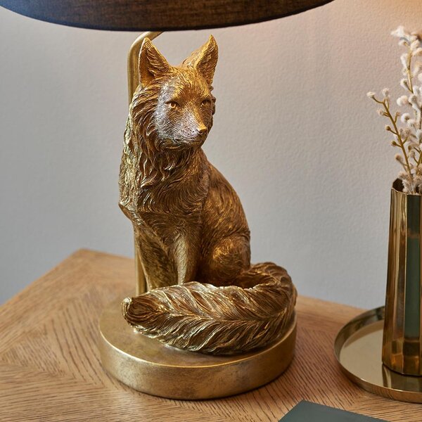 Endon modern asztali lámpa fox fekete arany end106796