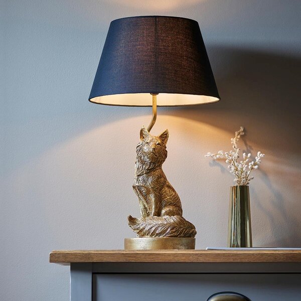 Endon modern asztali lámpa fox fekete arany end106796