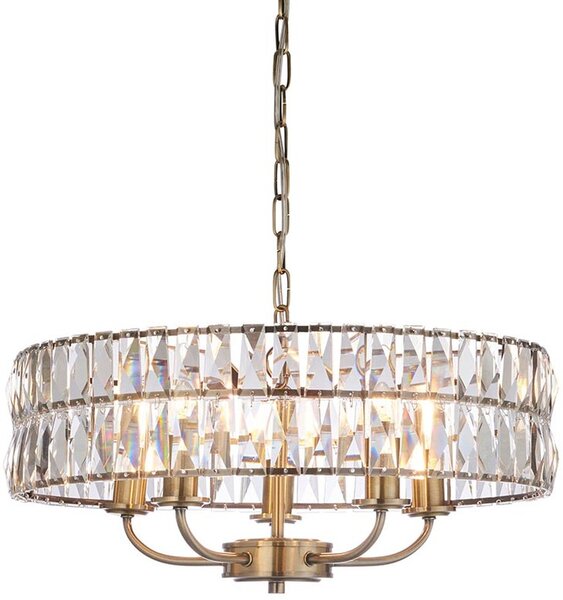 Endon glamour modern függeszték clifton antik sárgaréz átlátszó end106244
