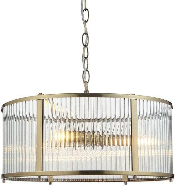 Endon glamour modern függeszték ridgeton antik sárgaréz átlátszó end106282