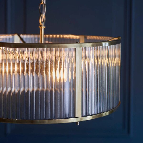 Endon glamour modern függeszték ridgeton antik sárgaréz átlátszó end106282