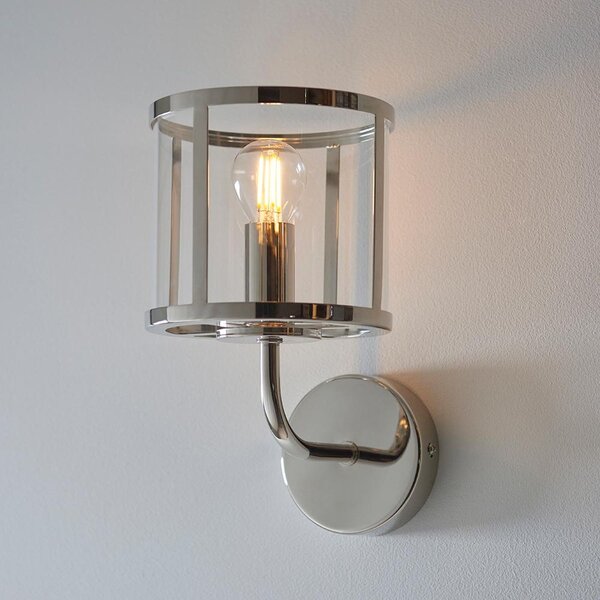 Endon glamour modern fali lámpa hopton nikkel átlátszó end106003