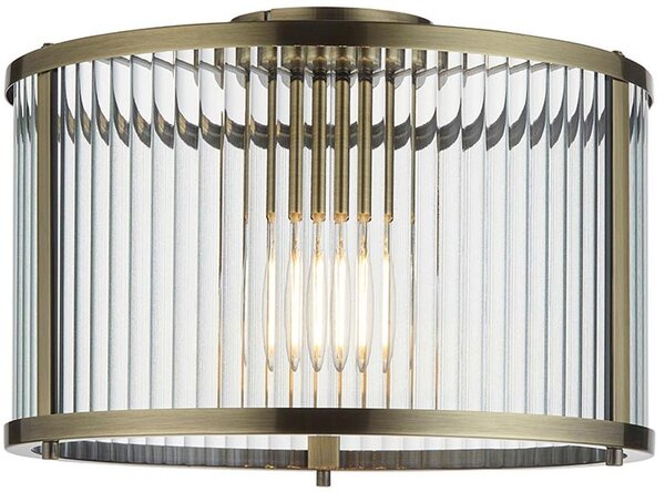 Endon glamour modern mennyezeti lámpa ridgeton antik sárgaréz átlátszó end106265