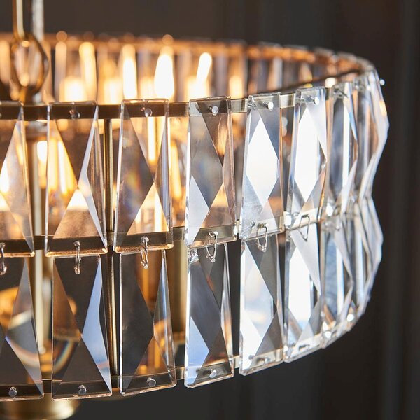 Endon glamour modern függeszték clifton antik sárgaréz átlátszó end106243