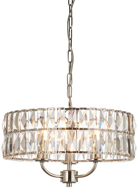 Endon glamour modern függeszték clifton nikkel átlátszó end104466