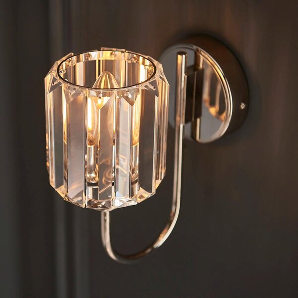Endon glamour modern fali lámpa berenice nikkel átlátszó end104109