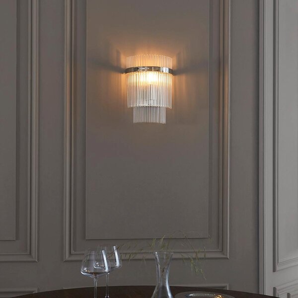 Endon glamour modern fali lámpa marietta nikkel átlátszó end104114