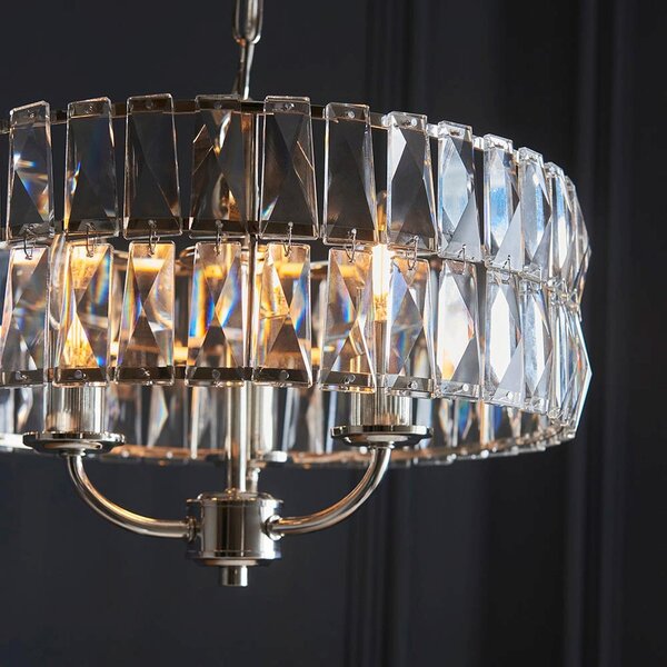 Endon glamour modern függeszték clifton nikkel átlátszó end104466