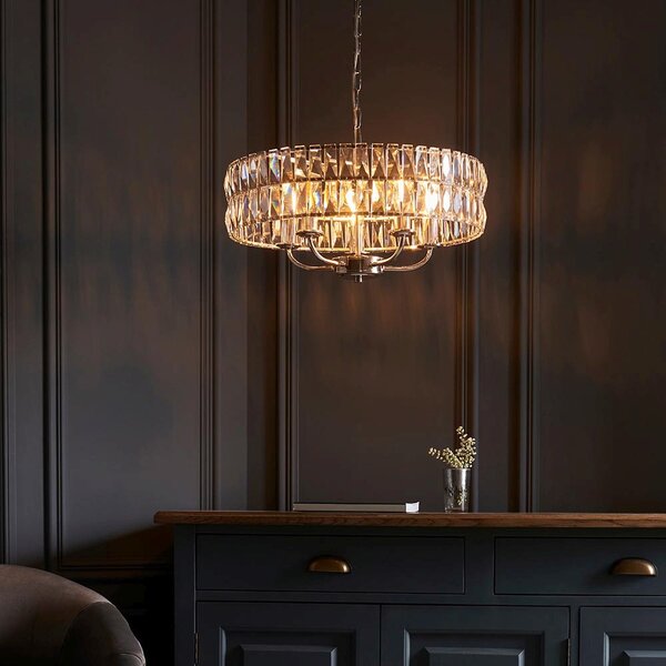 Endon glamour modern függeszték clifton nikkel átlátszó end104467