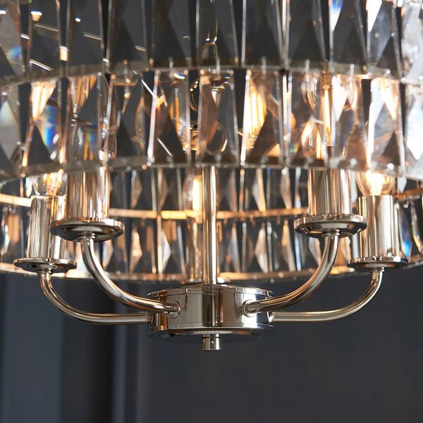 Endon glamour modern függeszték clifton nikkel átlátszó end104467