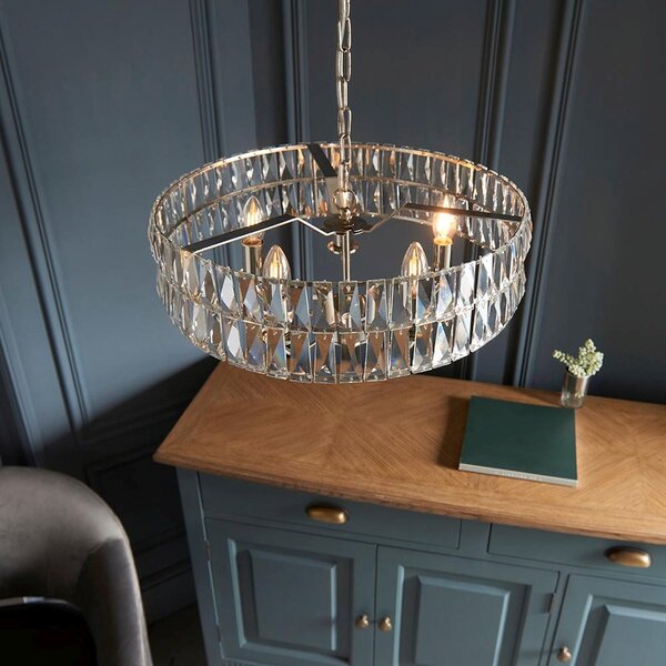 Endon glamour modern függeszték clifton nikkel átlátszó end104467