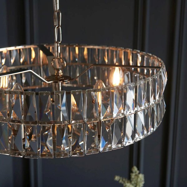 Endon glamour modern függeszték clifton nikkel átlátszó end104467