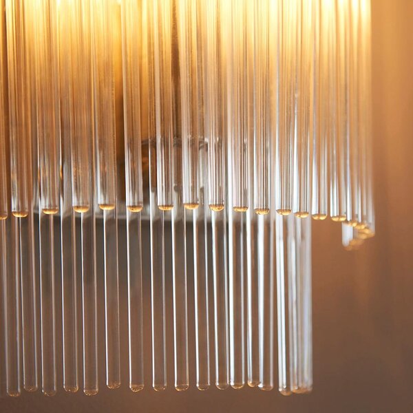 Endon glamour modern fali lámpa marietta nikkel átlátszó end104114
