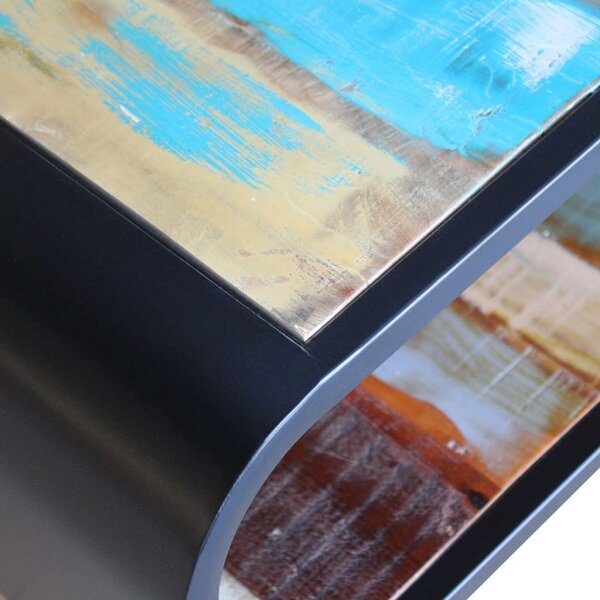 Tömör újrahasznosított fa dohányzóasztal
