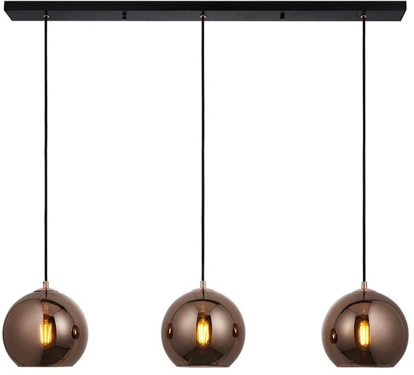 Endon modern függeszték boli fekete tükör réz end102929