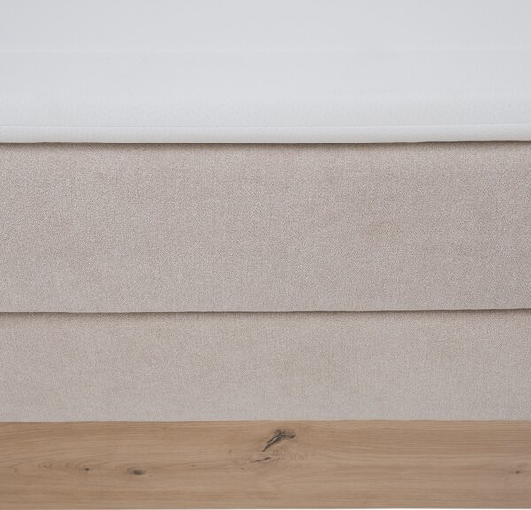 KONDELA Elektromos állítható ágy, boxspring, bézs/artisan tölgy, 120x200, TIANA