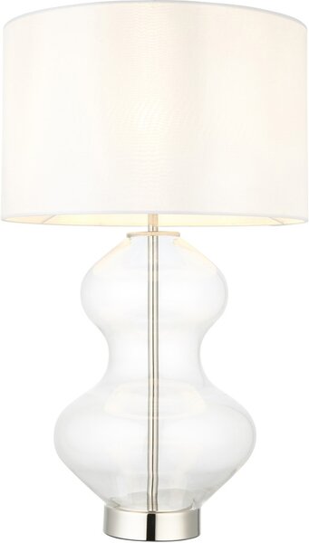 Endon glamour modern asztali lámpa kelda shaped fehér nikkel átlátszó end102676