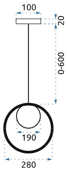 Mennyezeti lámpa APP430-1CP gömb fehér arany