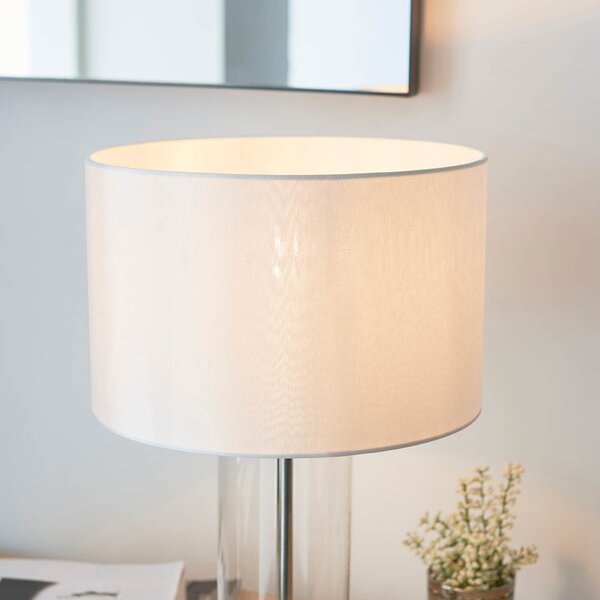 Endon glamour modern asztali lámpa lessina fehér nikkel átlátszó end102674