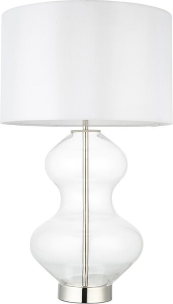 Endon glamour modern asztali lámpa kelda shaped fehér nikkel átlátszó end102676