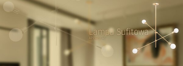 Mennyezeti lámpa APP479-4C 2 karos arany