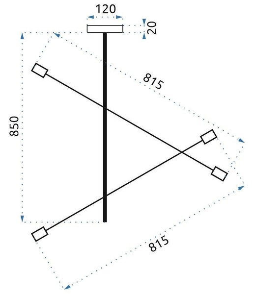 Mennyezeti lámpa APP479-4C 2 karos arany