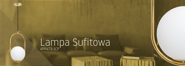 Mennyezeti Lámpa APP473-1CP Fehér arany