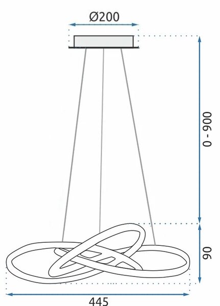 Mennyezeti LED lámpa APP392-CP Ring fehér + távirányító
