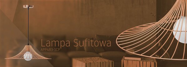 Mennyezeti lámpa APP483-1CP rózsaarany