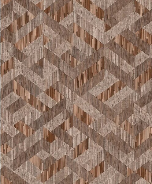 TF30035789 geometrikus mintájú barna tapéta