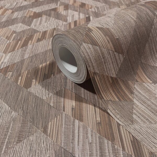 TF30035789 geometrikus mintájú barna tapéta
