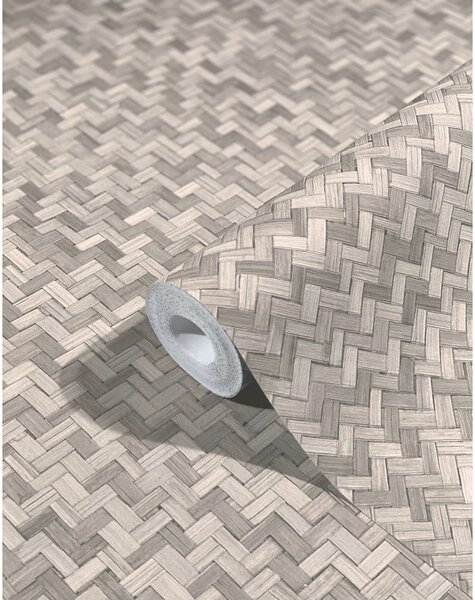 TF30033311 szövött hatású taupe tapéta