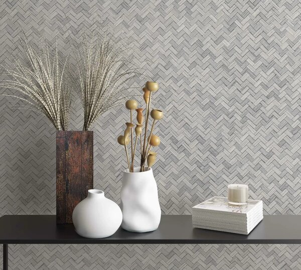 TF30033311 szövött hatású taupe tapéta