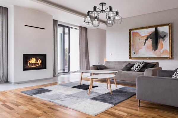 Mennyezeti lámpa APP735-6C Loft stílusú fekete