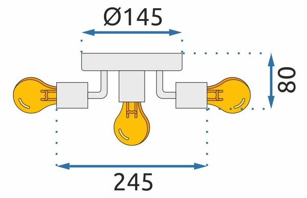Mennyezeti Reflektor lámpa APP708-5c arany