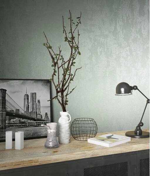 TF30034273 betonhatású menta tapéta