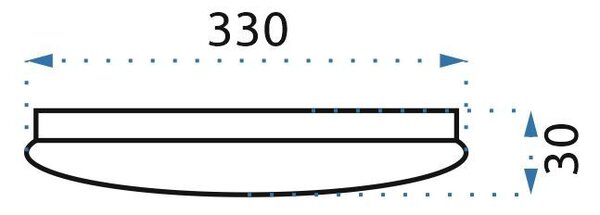 Mennyezeti lámpa APP756-1C 33cm Round Fehér 18W