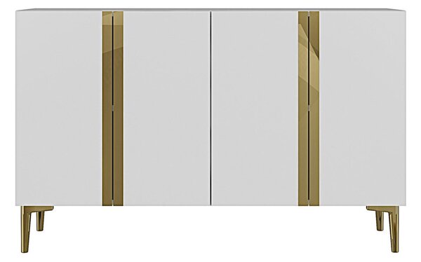 Anka komód, fehér-arany, 120 cm