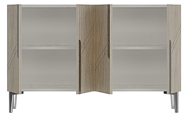 Evva komód, fehér-travertin, 120 cm – TR555CHM1509